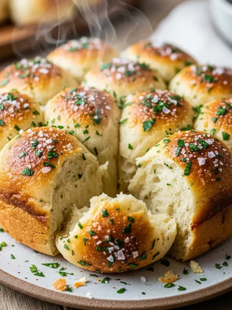 How to Serve Sourdough Discard Garlic Pull Apart Bread