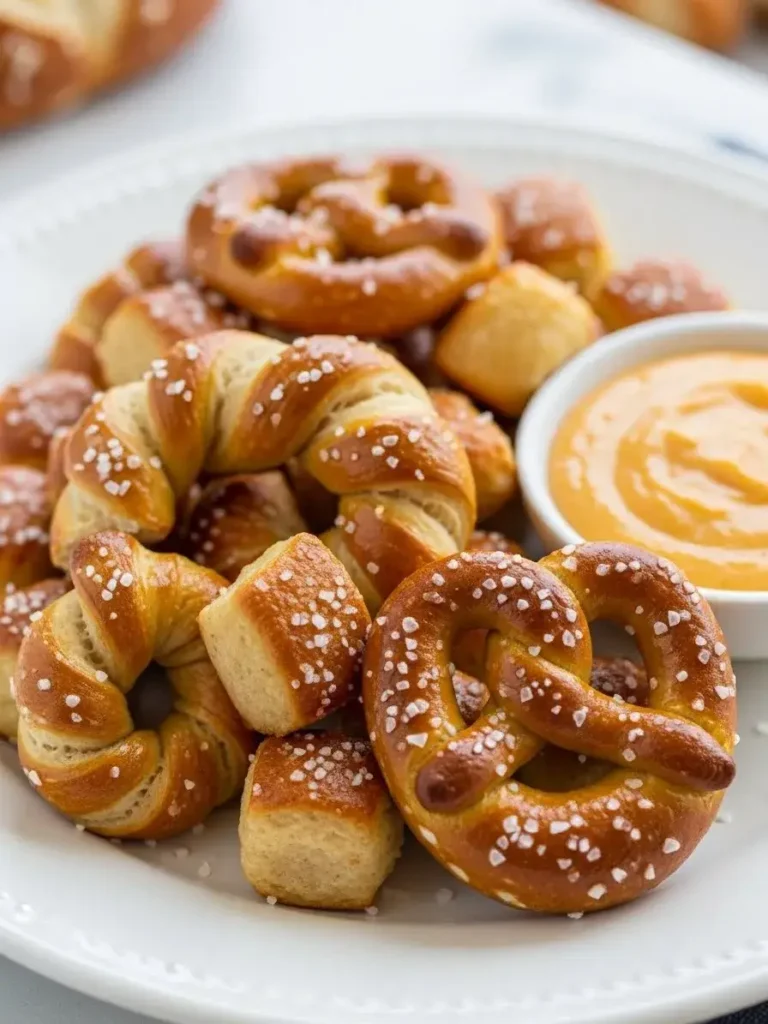 How to Serve Sourdough Discard Pretzel Bites