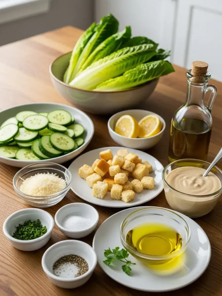 Ingredient for Cucumber Caesar Salad