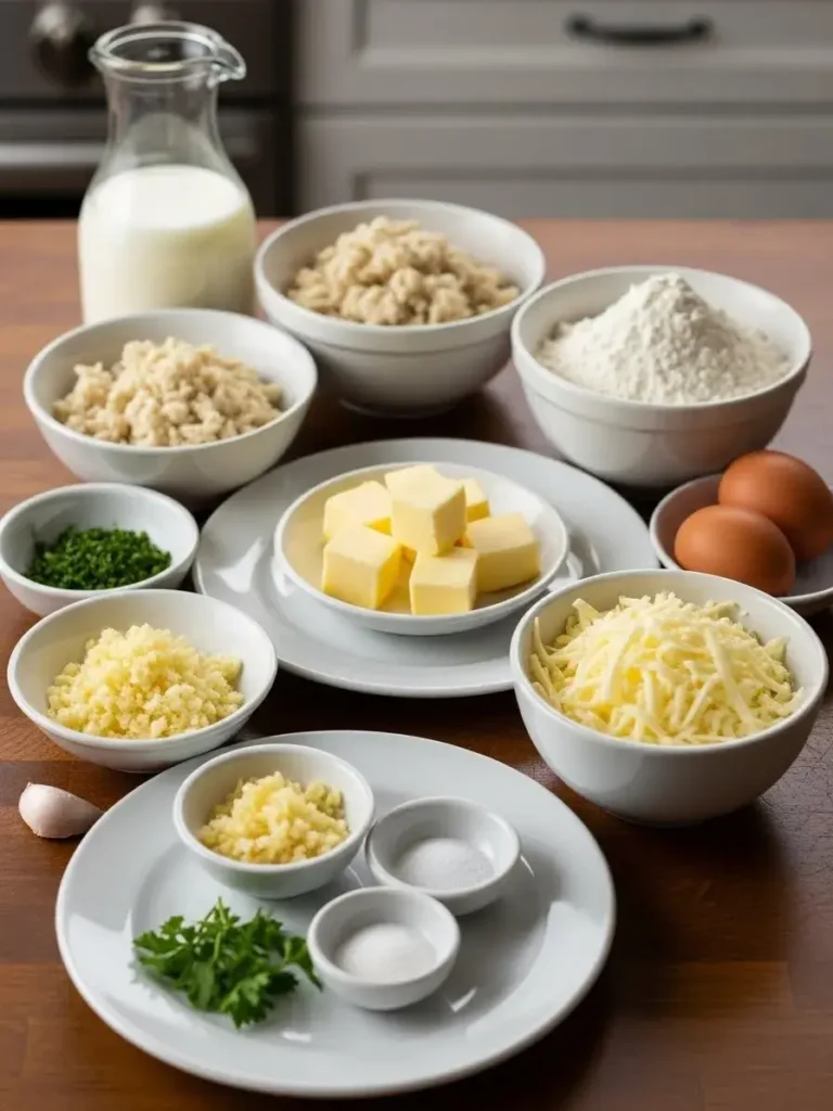 Ingredient for Sourdough Discard Garlic Pull Apart Bread