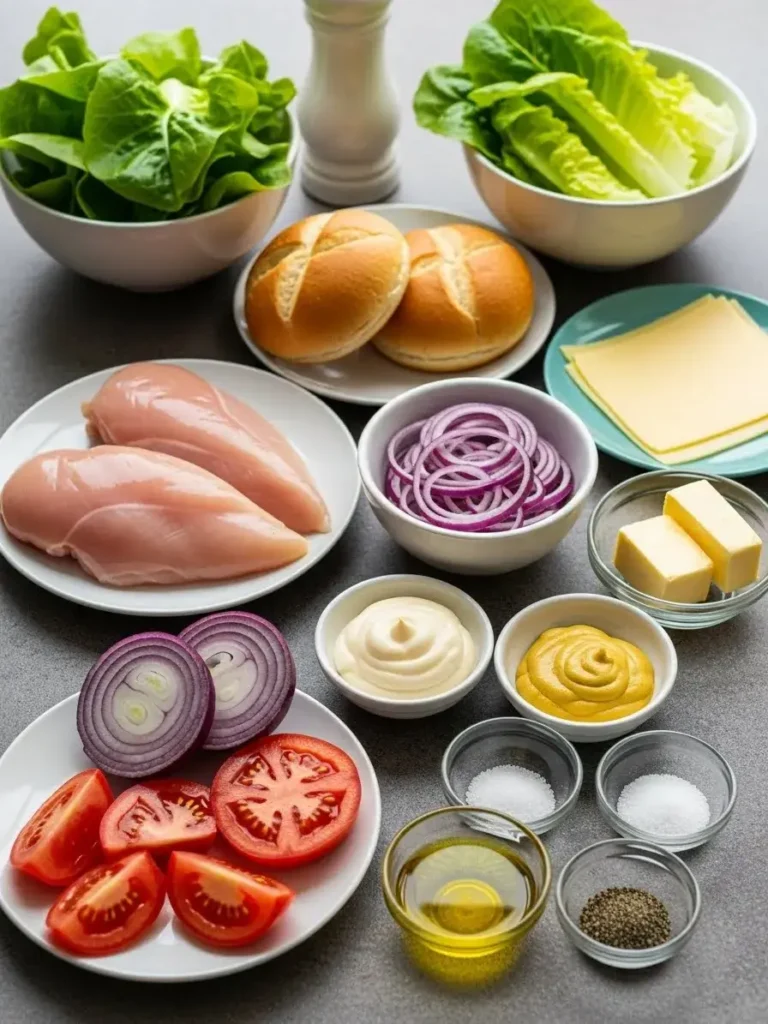 Ingredients For Grilled Chicken Sandwich