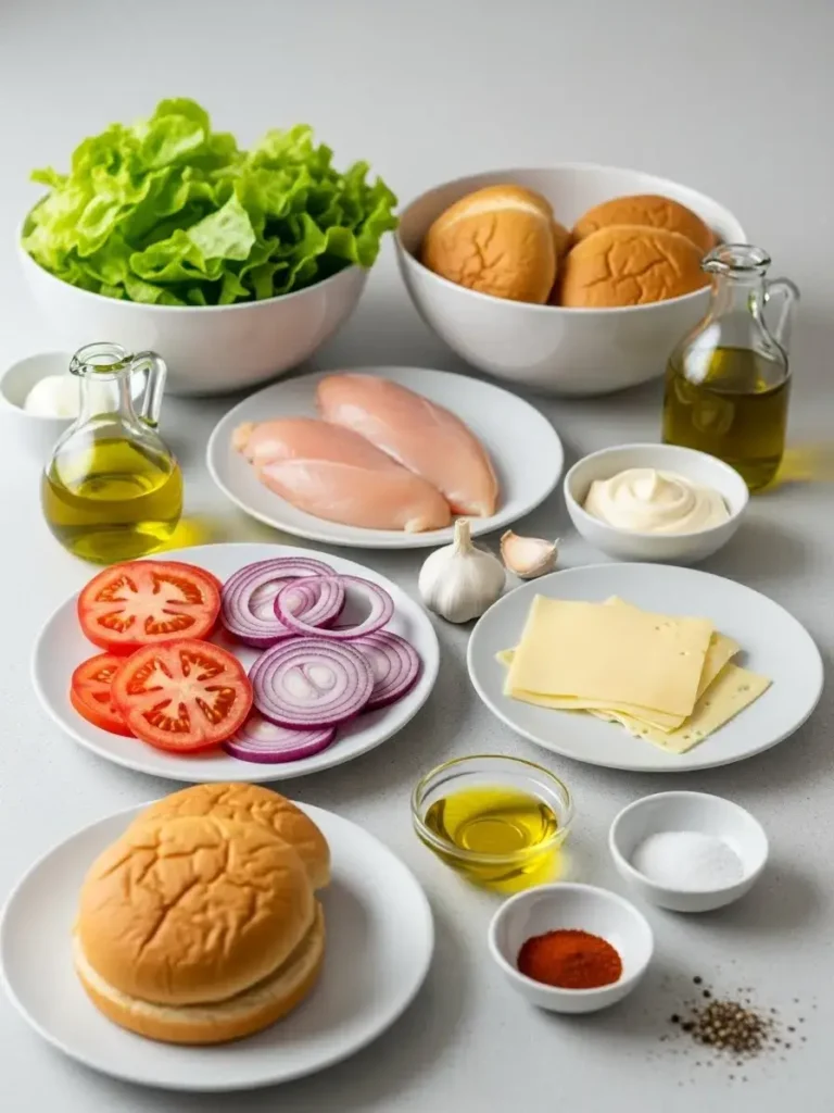 Ingredients For Grilled Chicken Sandwich