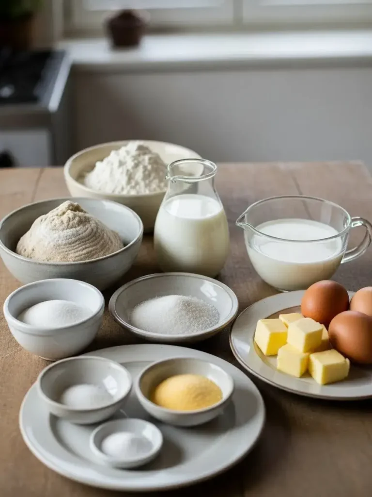 Ingredients For Sourdough English Muffins Ingredients For Sourdough English Muffins