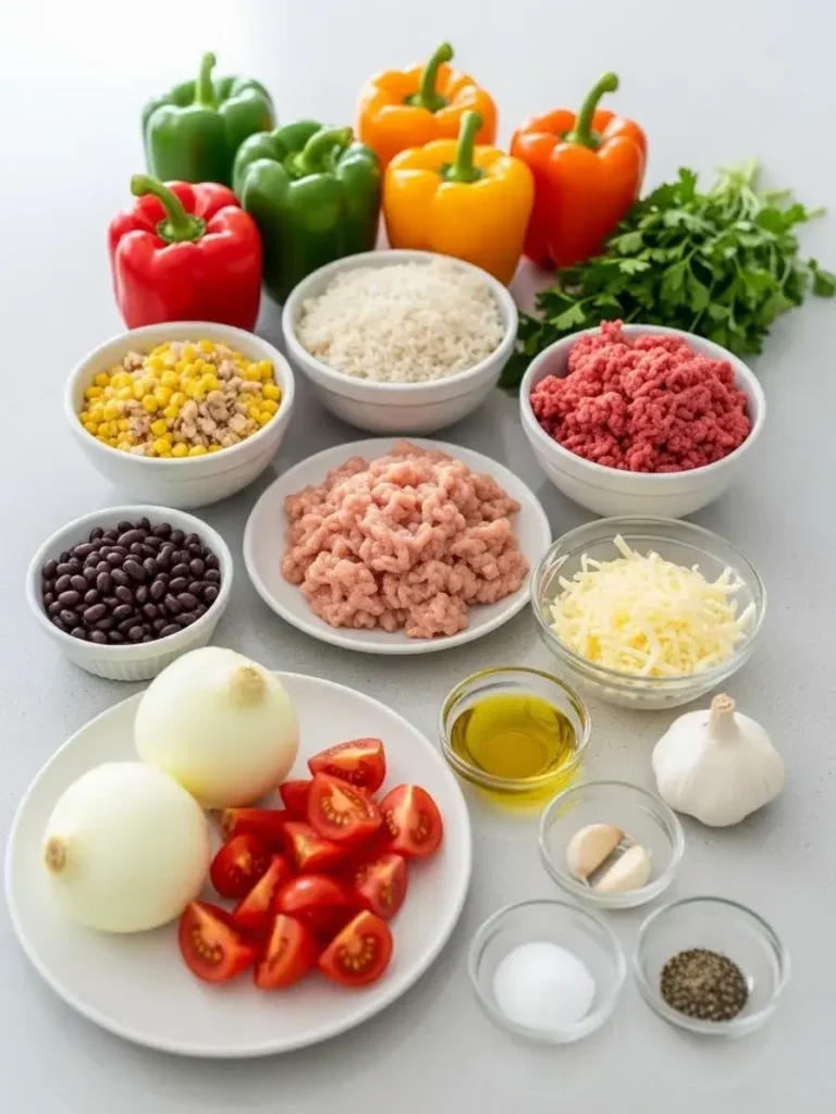 Ingredients For stuffed bell peppers