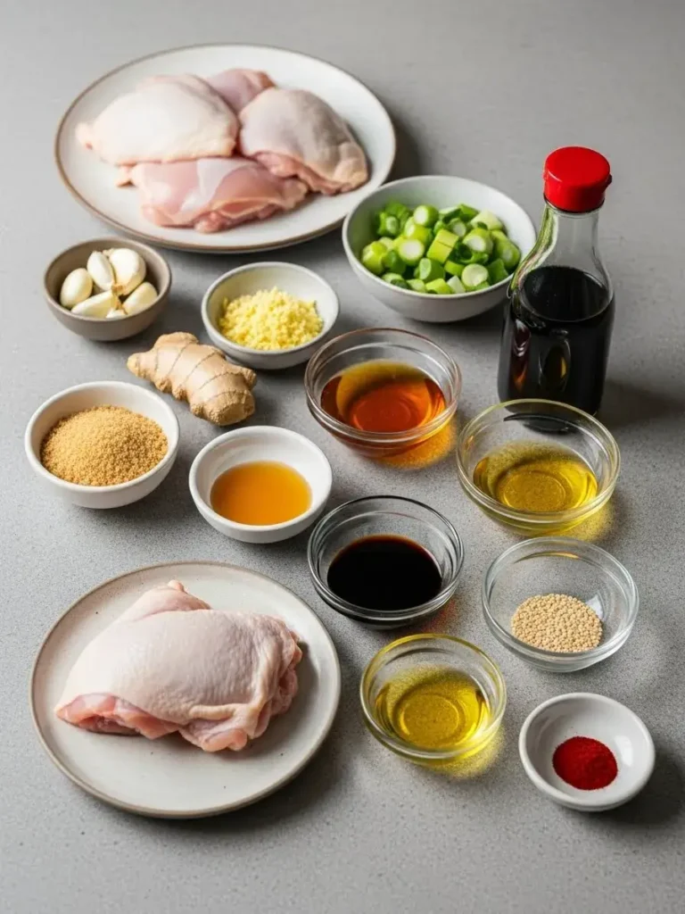 Ingredients for Char Siu Chicken