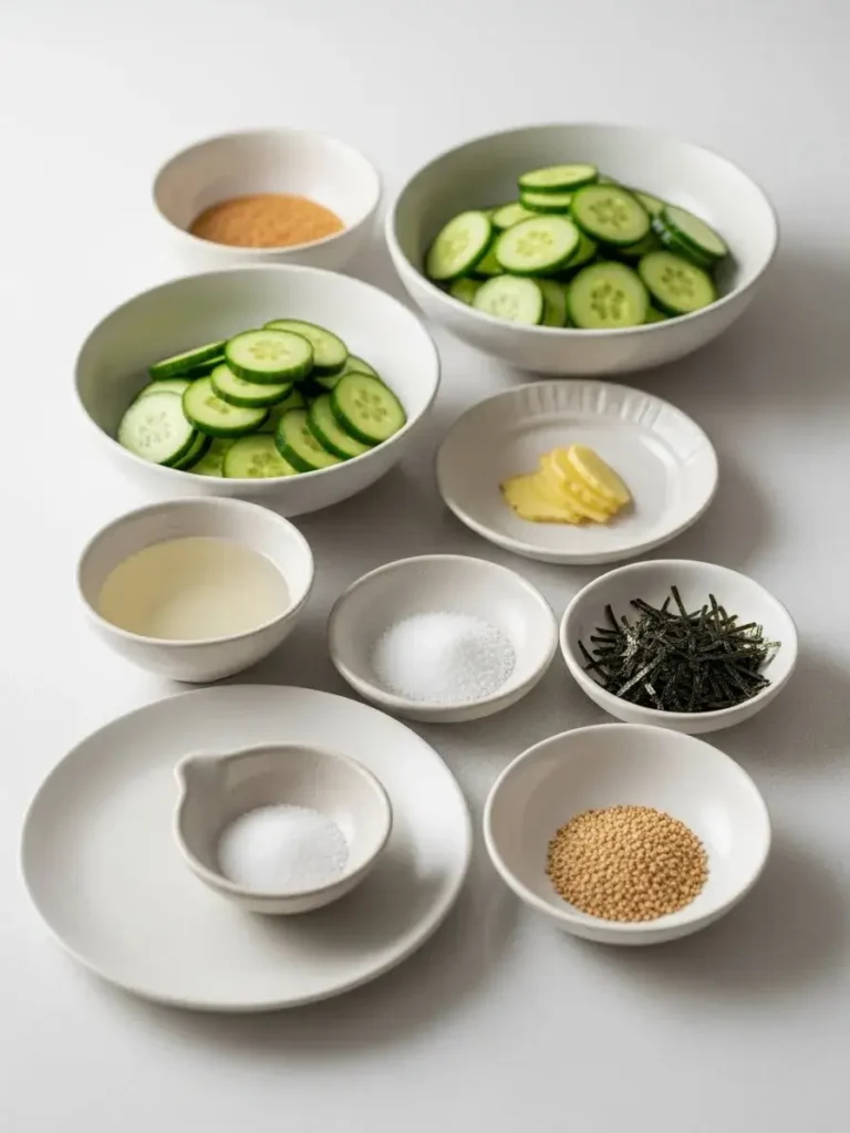 Ingredients for Japanese Cucumber Salad Ingredients for Japanese Cucumber Salad