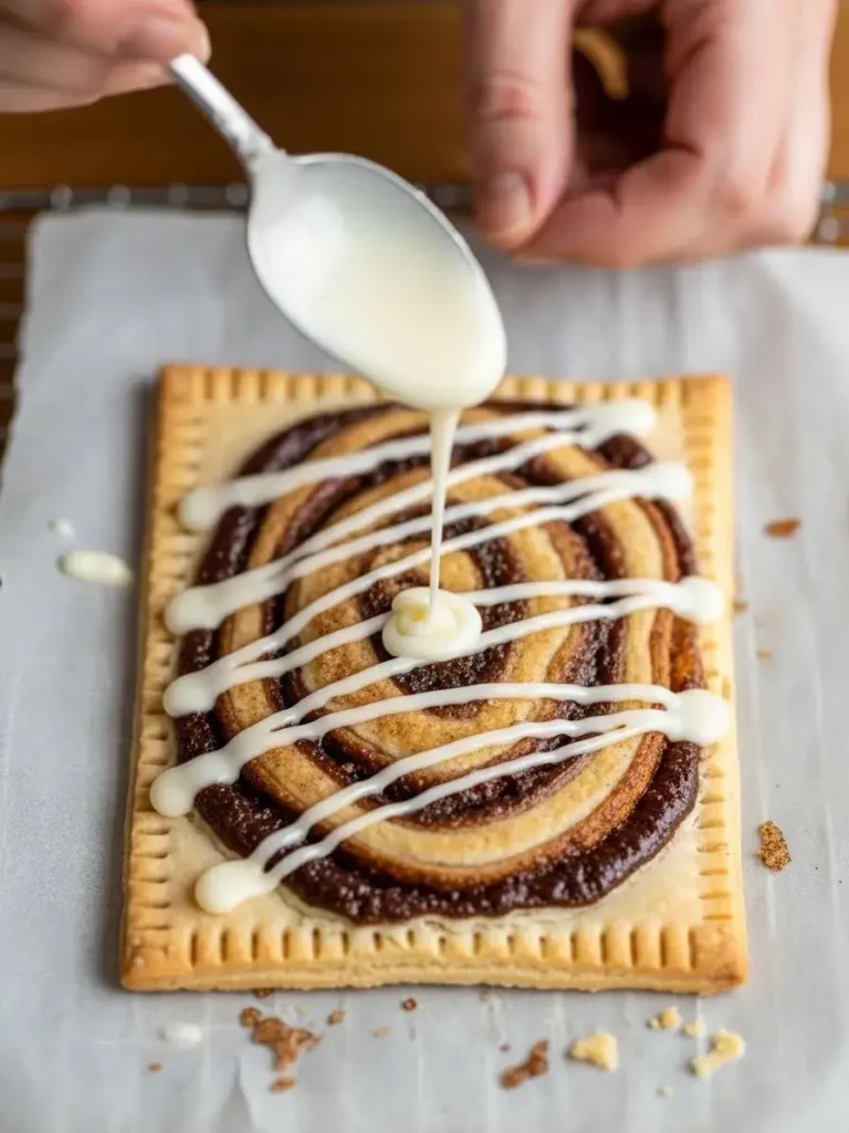 Making the Vanilla Glaze Brown Sugar Cinnamon Pop Tarts