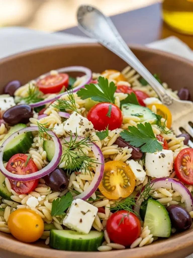 Serving Suggestions greek orzo salad