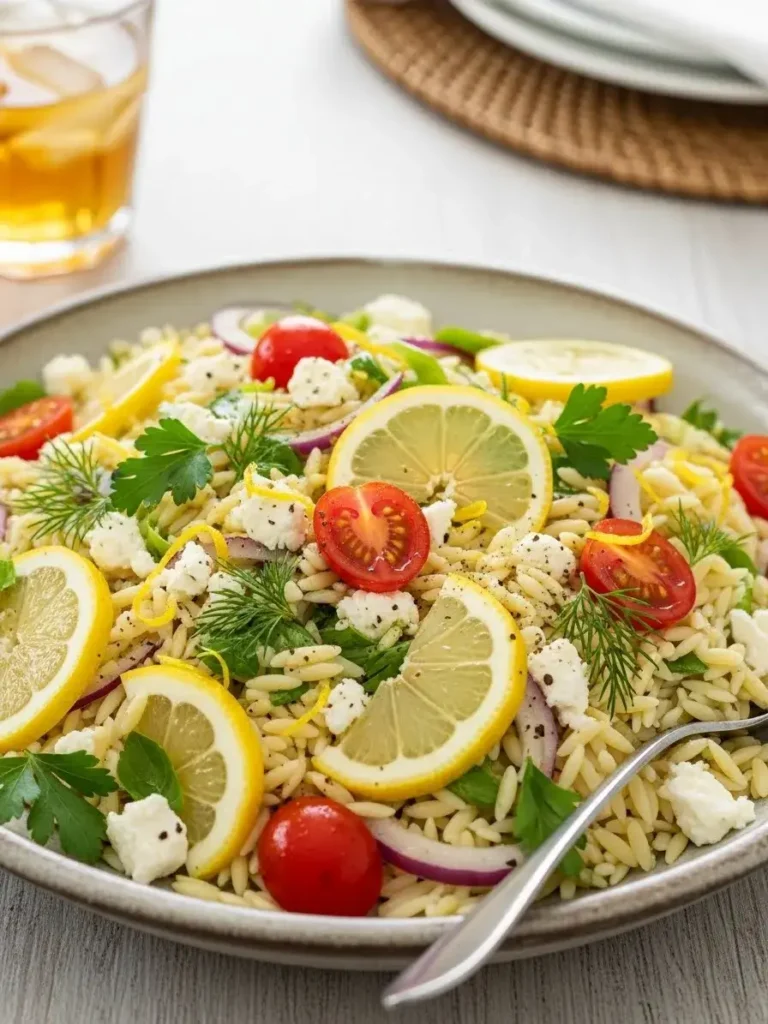 Suggestions and Variations Lemon Orzo Salad