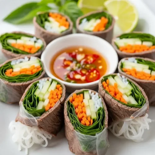 Thai Basil Beef Rolls